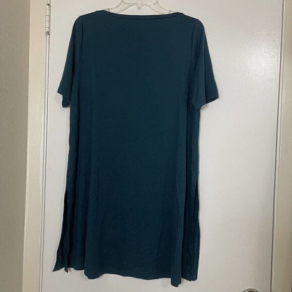EILEEN FISHER GREEN BOAT NECK SHORT SLEEVE TUNIC TSHIRT SIZE US SMALL - Picture 5 of 5